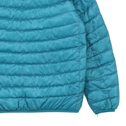 Mens Down Quilted Jacket Hooded Lightweight Insulated