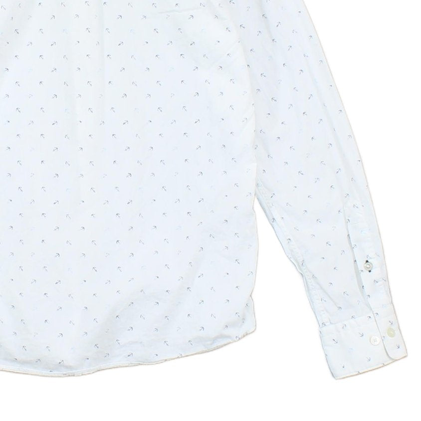 Mens Shirt Slim Fit Anchors Long Sleeve Pattern