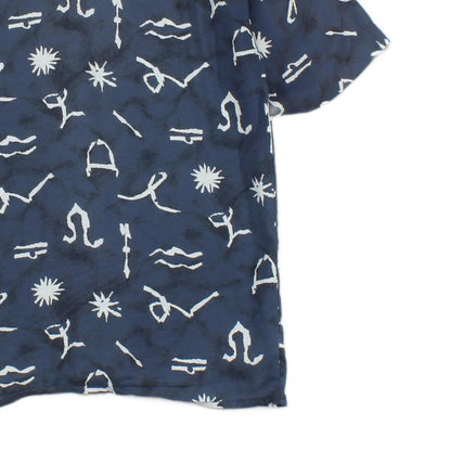 Mens Abstract Shirt  Short Sleeve Viscose