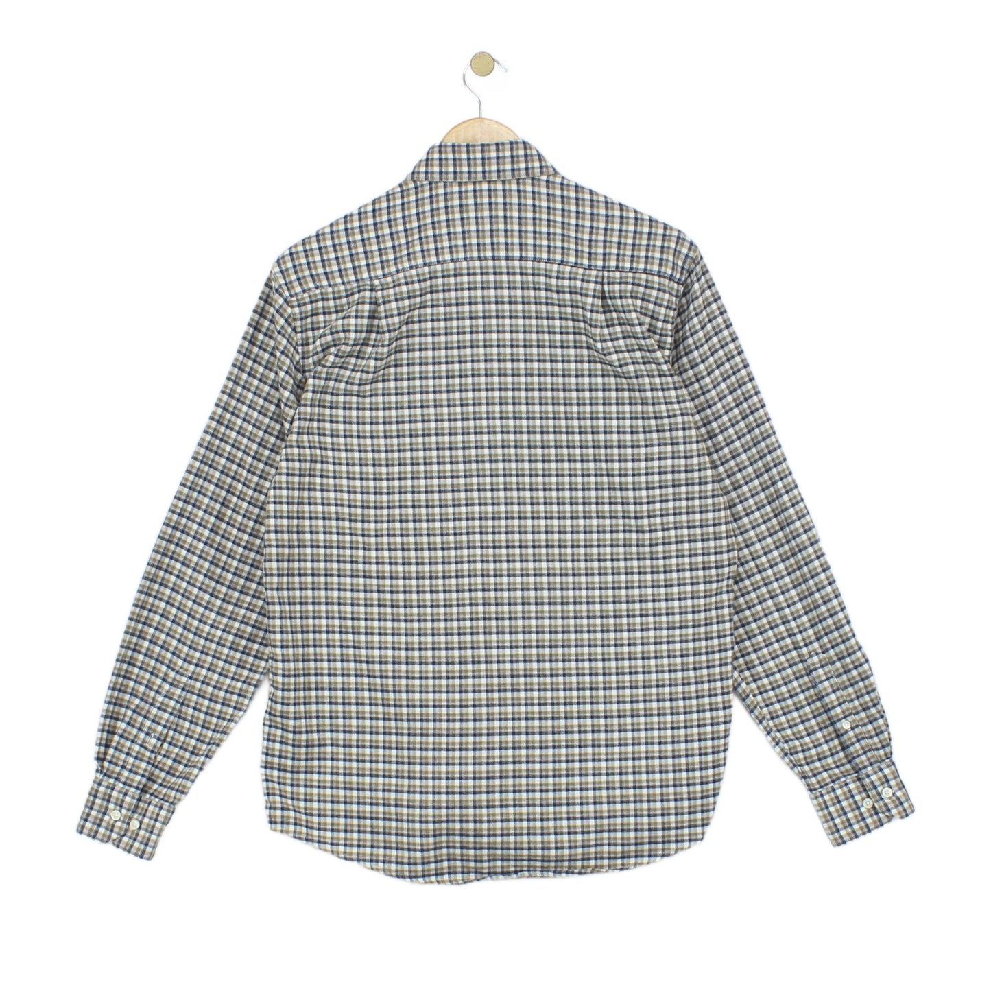 Mens Flannel Check Shirt Long Sleeve Button Up