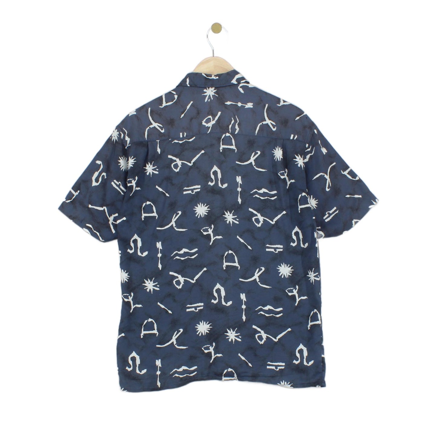 Mens Abstract Shirt  Short Sleeve Viscose