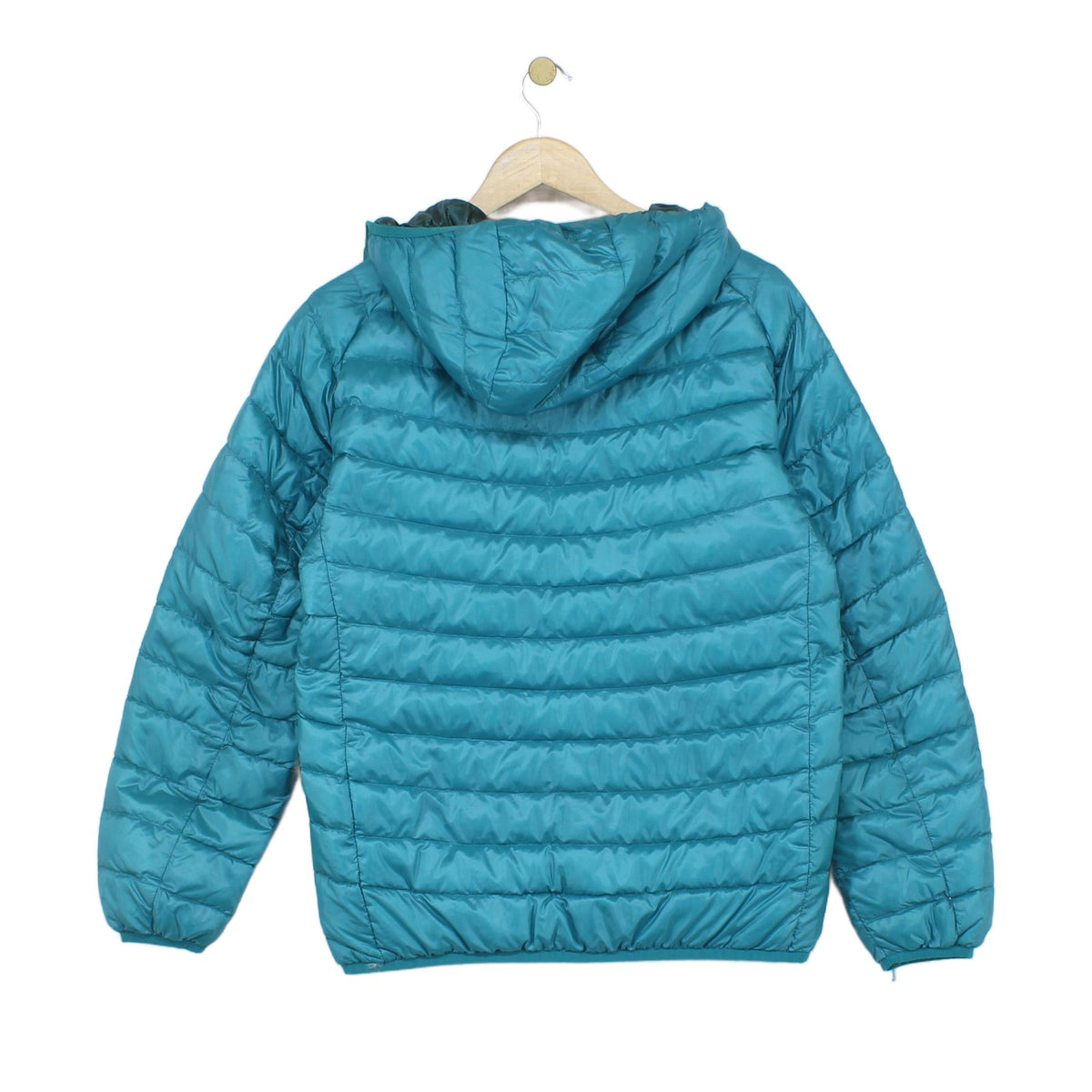 Mens Down Quilted Jacket Hooded Lightweight Insulated