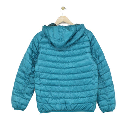 Mens Down Quilted Jacket Hooded Lightweight Insulated