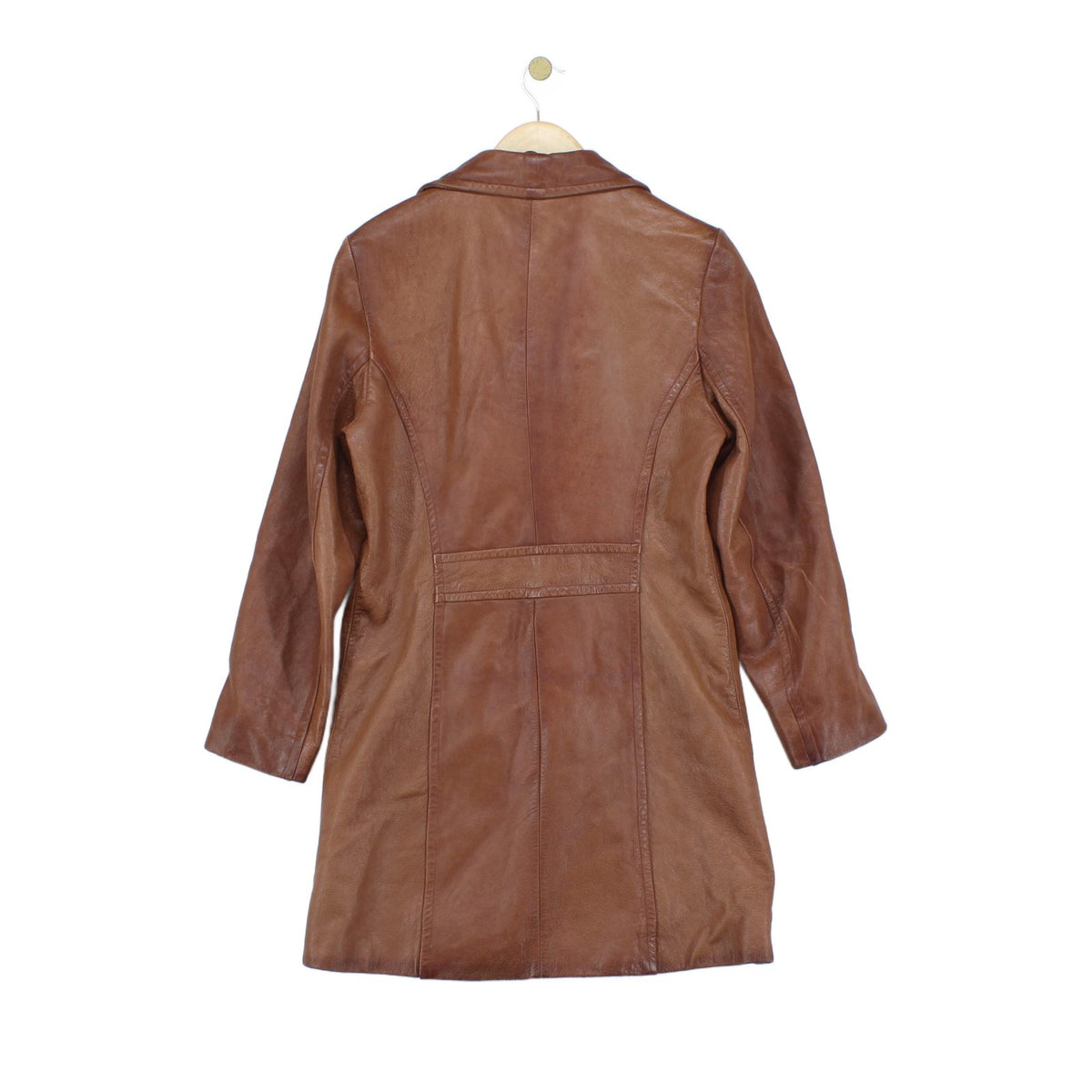 Womens Leather Overcoat Uk Made Double Breasted