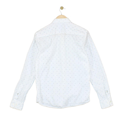 Mens Shirt Slim Fit Anchors Long Sleeve Pattern