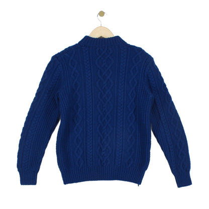Womens Cable Knit Jumper Crew Neck Wool