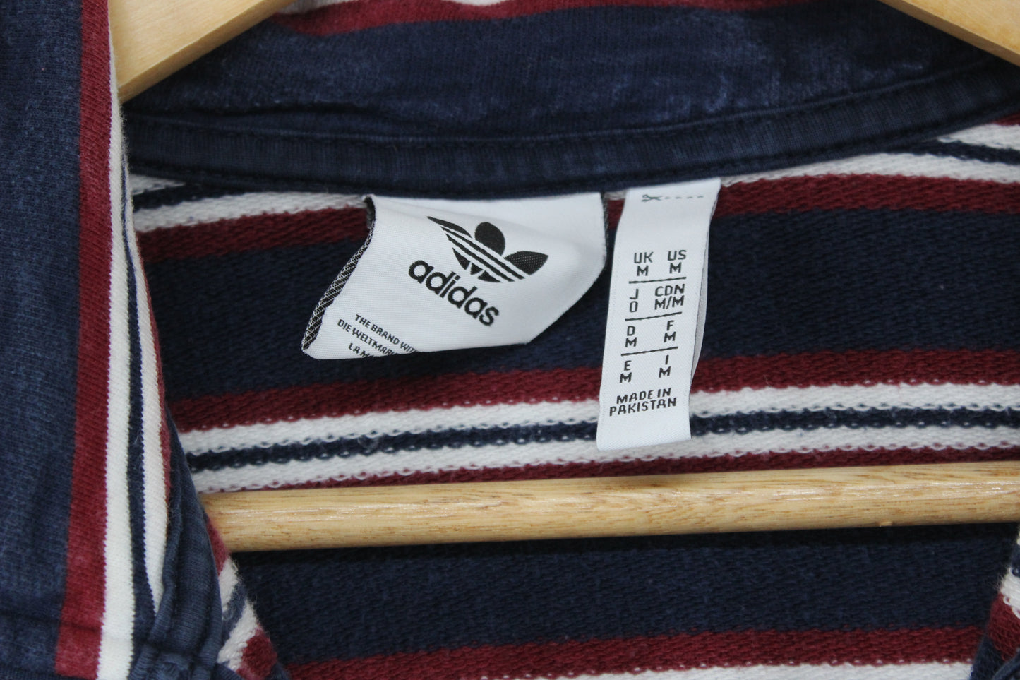 Mens 1/4 Zip Striped Sweatshirt Collared