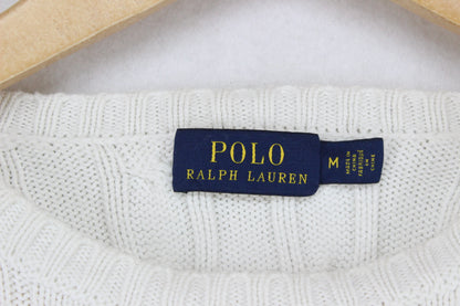 Womens Cable Knit Jumper Crew Neck Classic