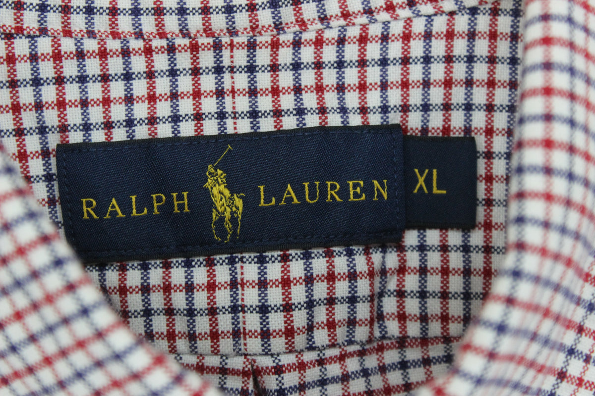 Mens Check Shirt Long Sleeve Button Up