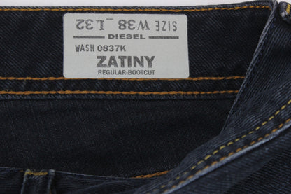 Mens Zatiny Jeans Bootcut Button Fly Mid Rise Denim