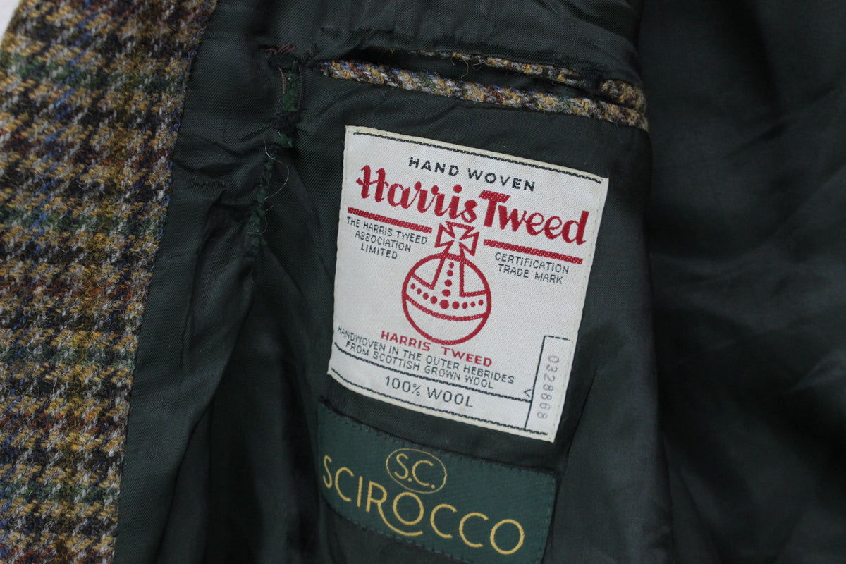 Mens Harris Tweed Blazer Plaid Formal