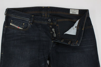 Mens Zatiny Jeans Bootcut Button Fly Mid Rise Denim