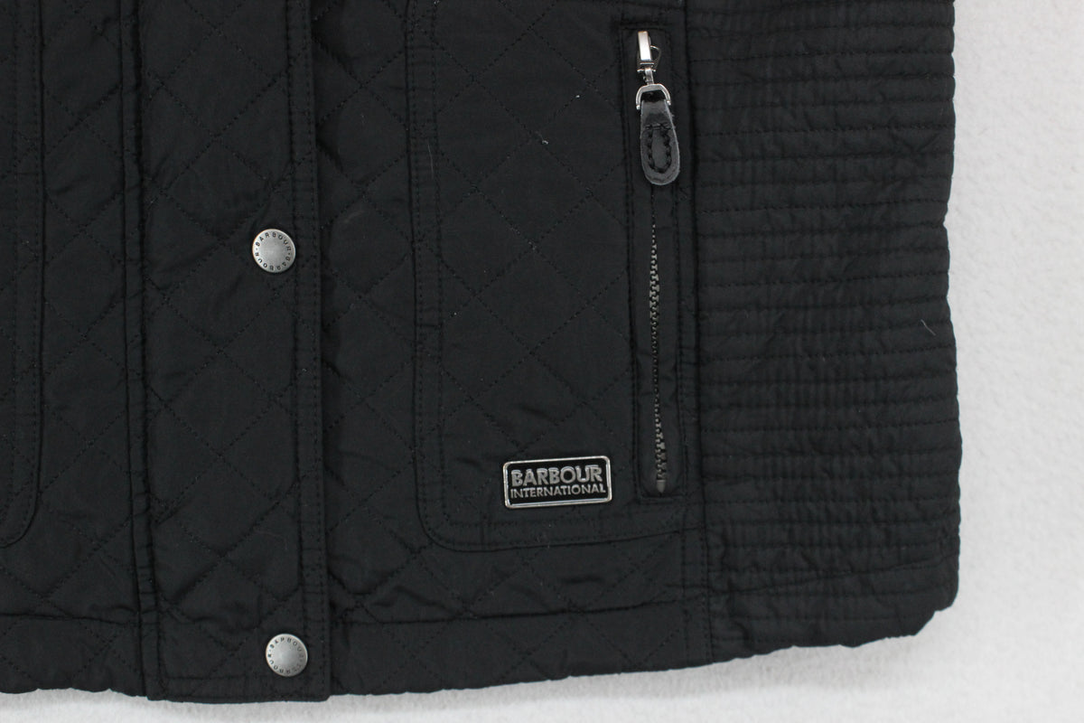 Womens Bodywarmer Motorcycle Zip Sleeveless Button