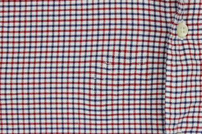 Mens Check Shirt Long Sleeve Button Up