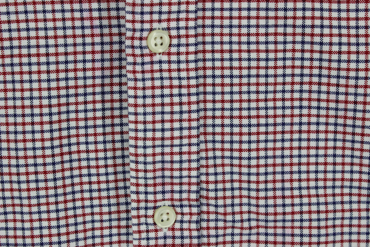 Mens Check Shirt Long Sleeve Button Up