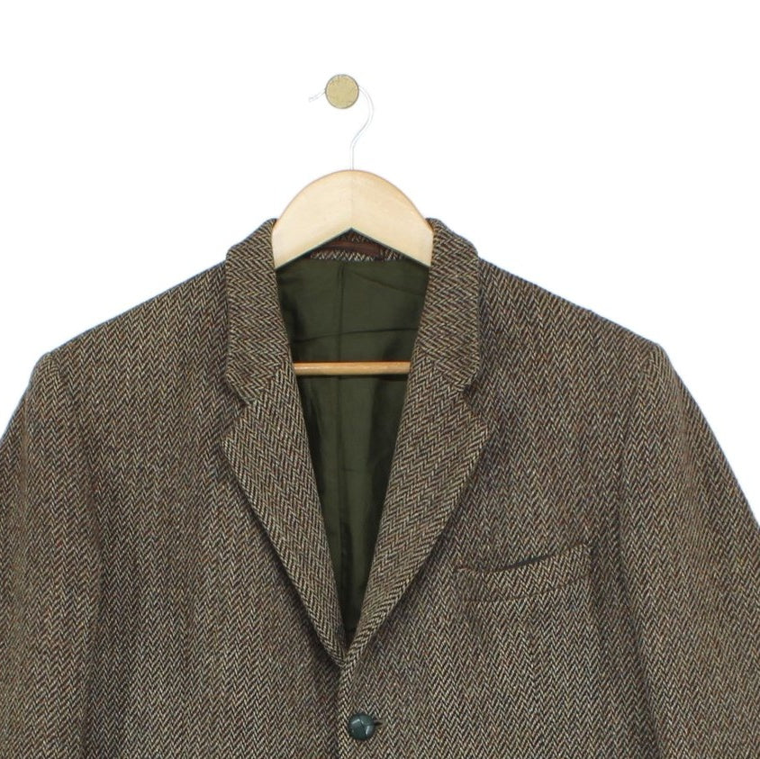 Mens Harris Tweed Blazer Uk Made Wool Classic