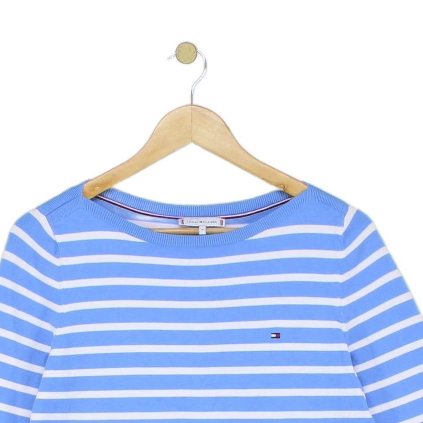 Womens Jumper Striped Crew Neck
