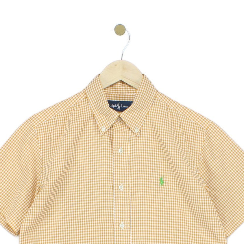 Mens Check Shirt Custom Fit Short Sleeve