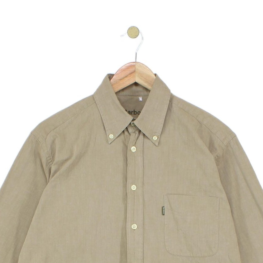 Mens Safari Shirt Long Sleeve Button Up Classic