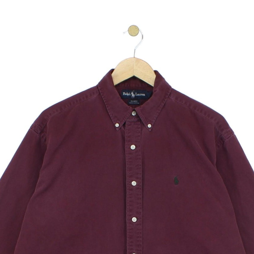Mens Check Shirt Button Down Long Sleeve