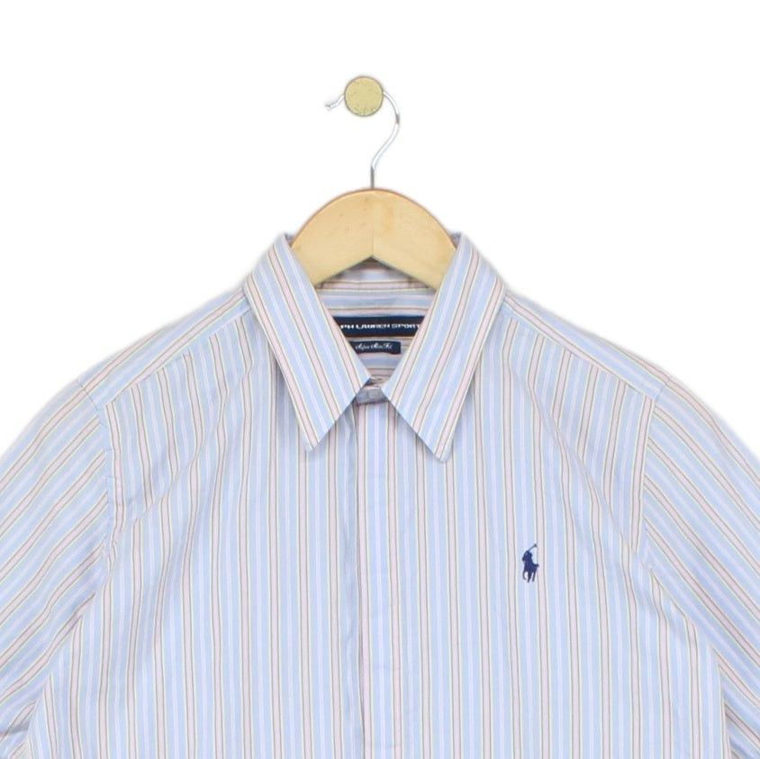 Womens Striped Shirt Slim Fit  Short Sleeve