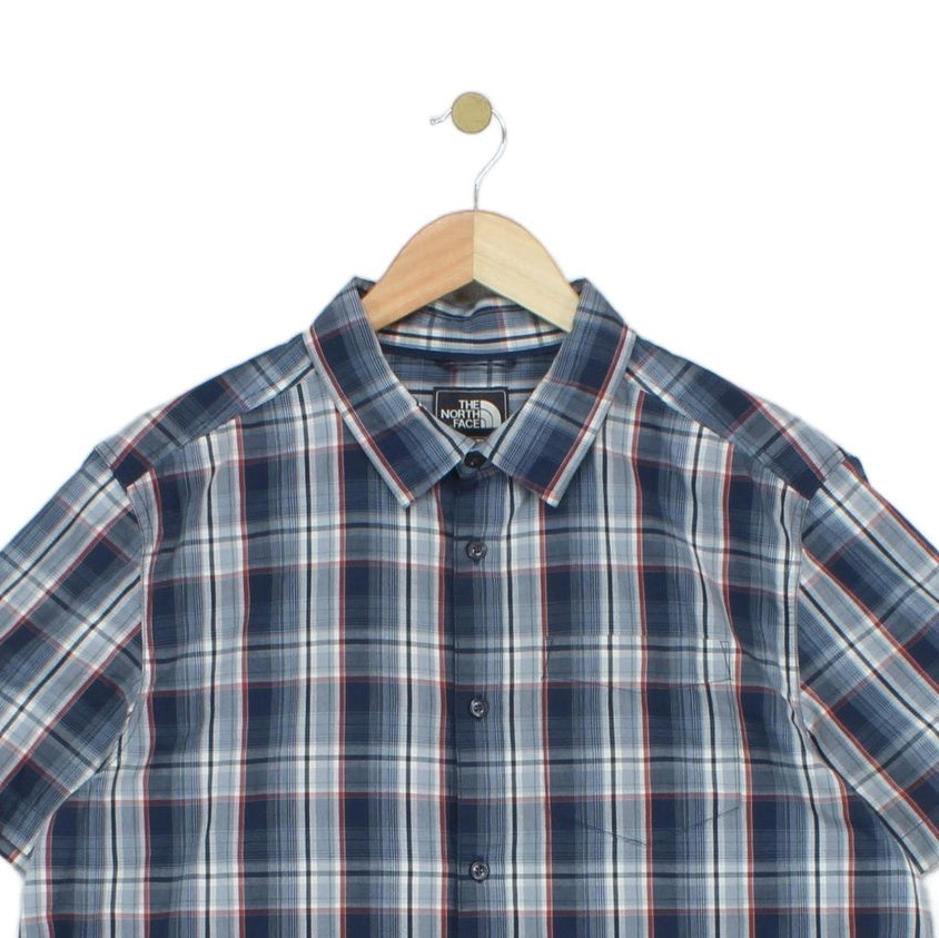 Mens Plaid Shirt Short Sleeve Outdoor