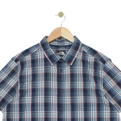 Mens Plaid Shirt Short Sleeve Outdoor