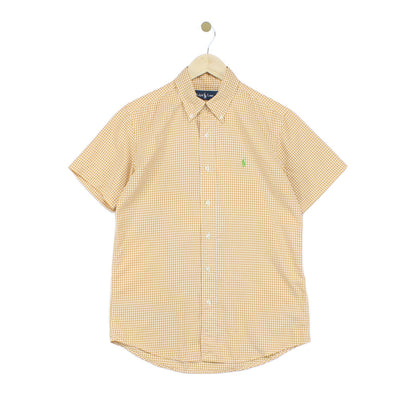 Mens Check Shirt Custom Fit Short Sleeve