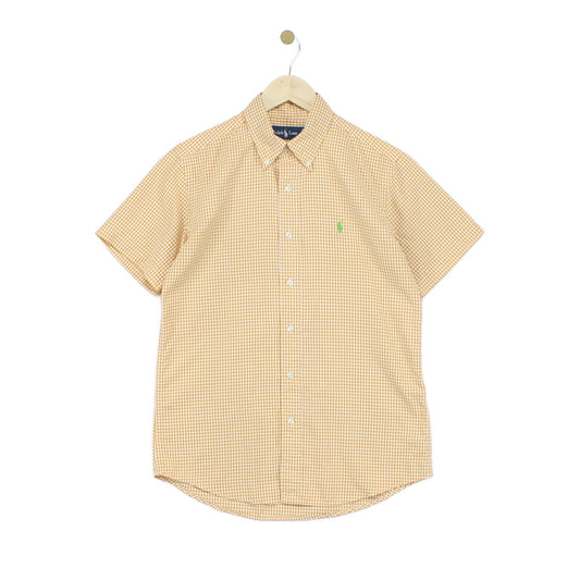 Mens Check Shirt Custom Fit Short Sleeve