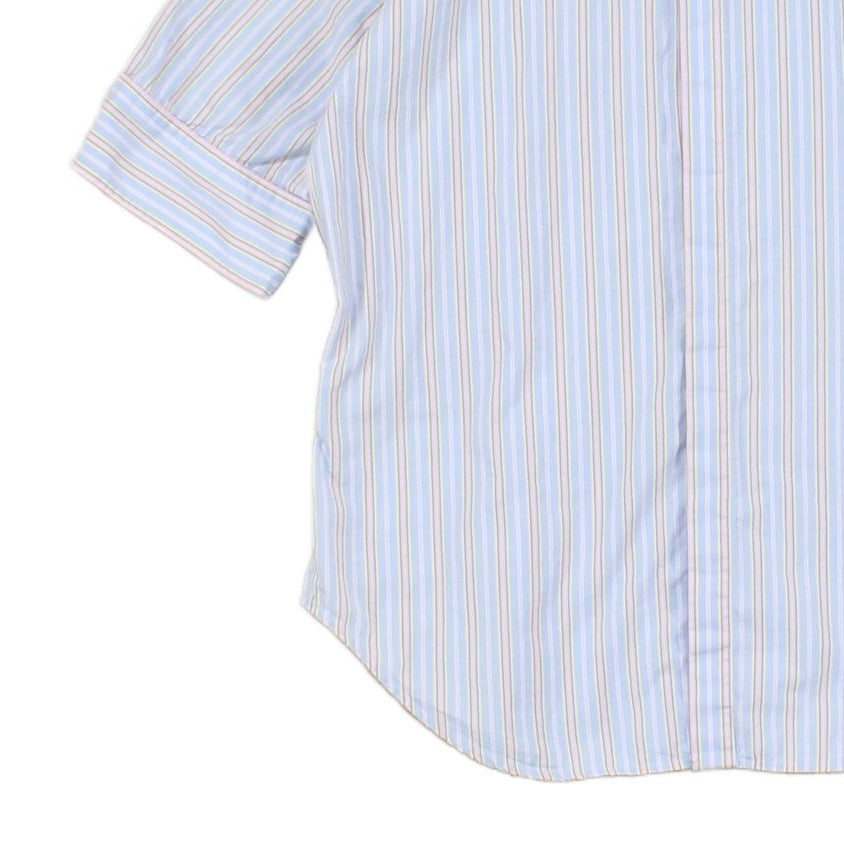 Womens Striped Shirt Slim Fit  Short Sleeve