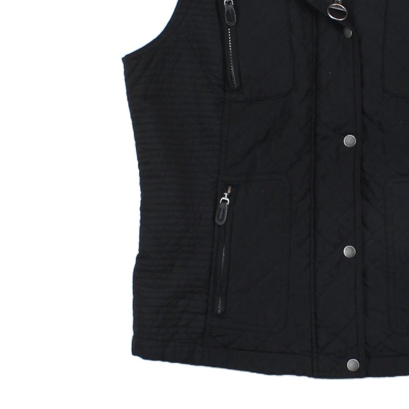 Womens Bodywarmer Motorcycle Zip Sleeveless Button