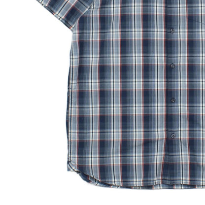 Mens Plaid Shirt Short Sleeve Outdoor