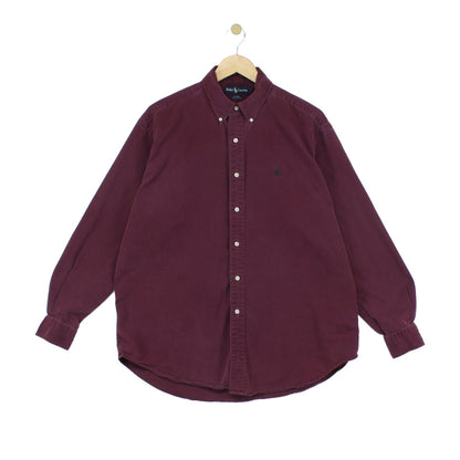 Mens Check Shirt Button Down Long Sleeve