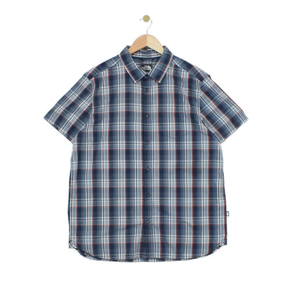 Mens Plaid Shirt Short Sleeve Outdoor