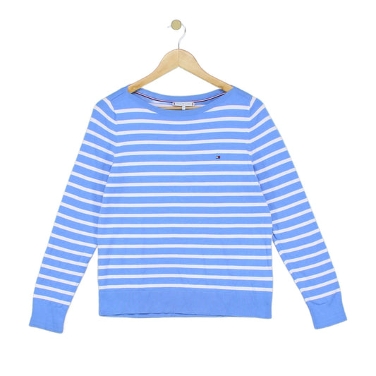 Womens Jumper Striped Crew Neck