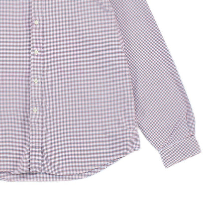 Mens Check Shirt Long Sleeve Button Up
