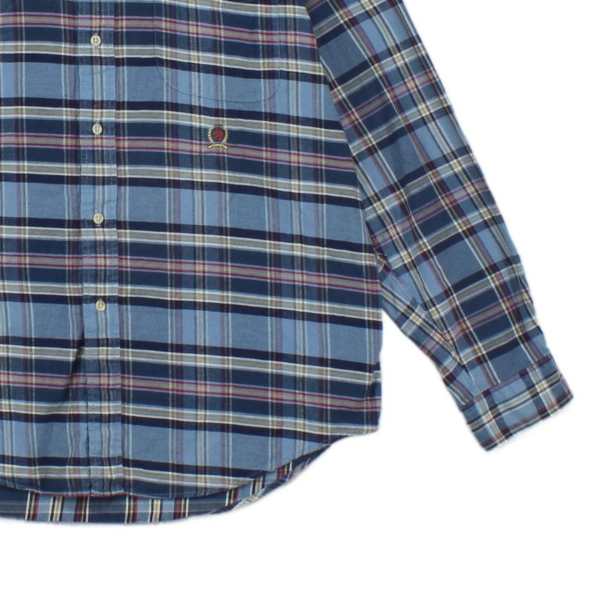 Mens Plaid Shirt Long Sleeve Button Up