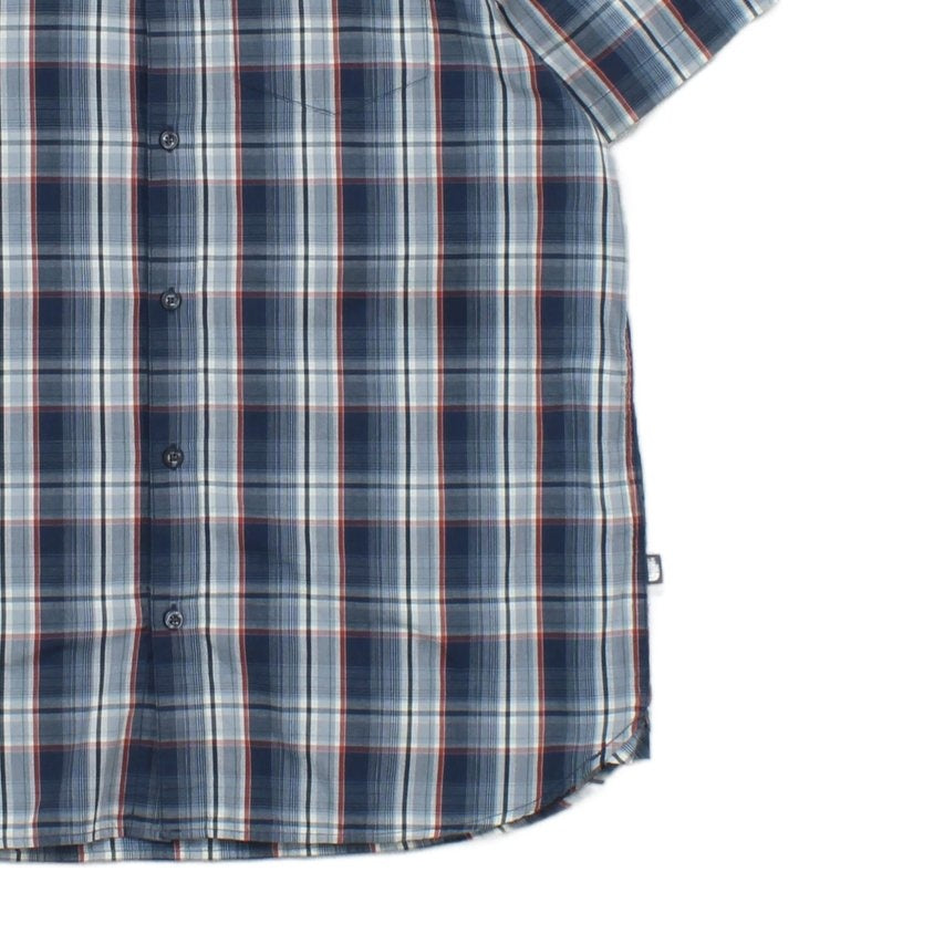 Mens Plaid Shirt Short Sleeve Outdoor