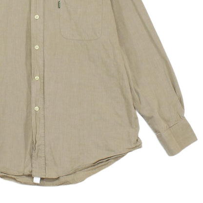 Mens Safari Shirt Long Sleeve Button Up Classic