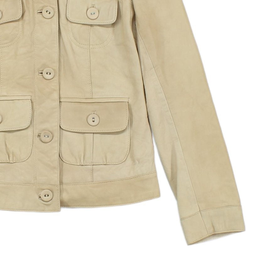 Womens Leather Jacket Utility
