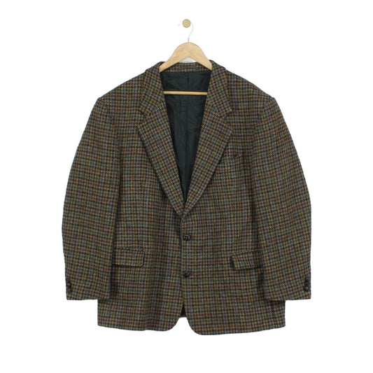 Mens Harris Tweed Blazer Plaid Formal
