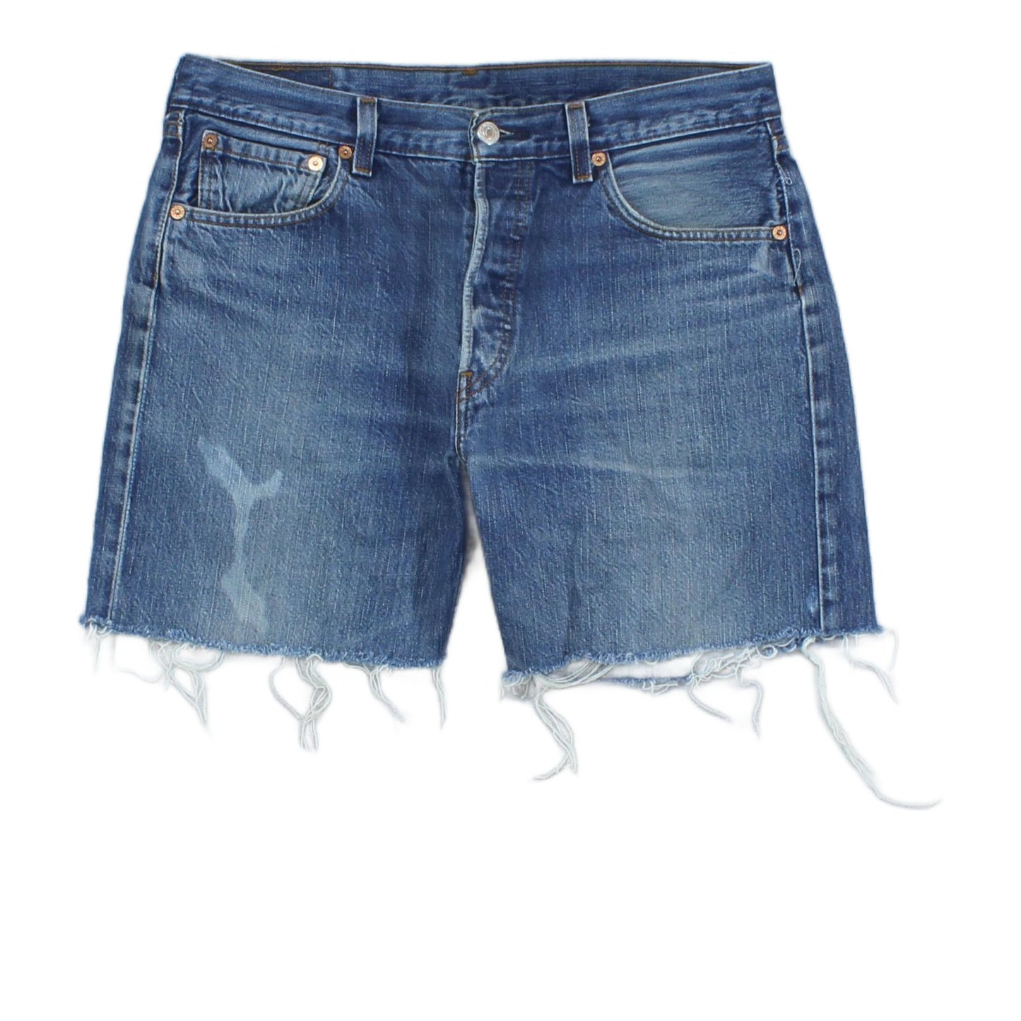 Mens Denim Shorts  Raw Hem