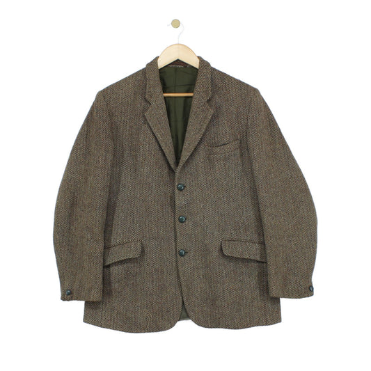 Mens Harris Tweed Blazer Uk Made Wool Classic