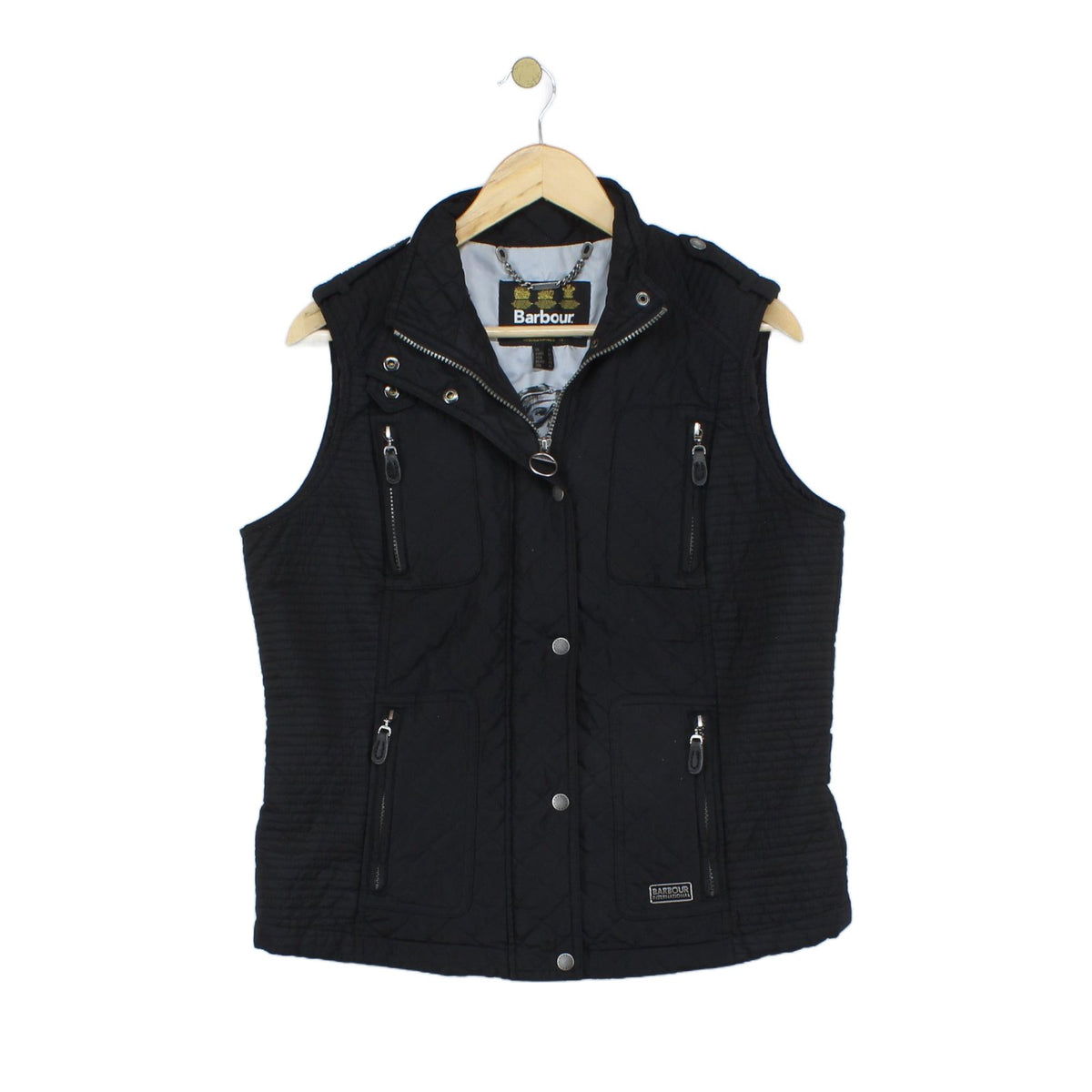 Womens Bodywarmer Motorcycle Zip Sleeveless Button