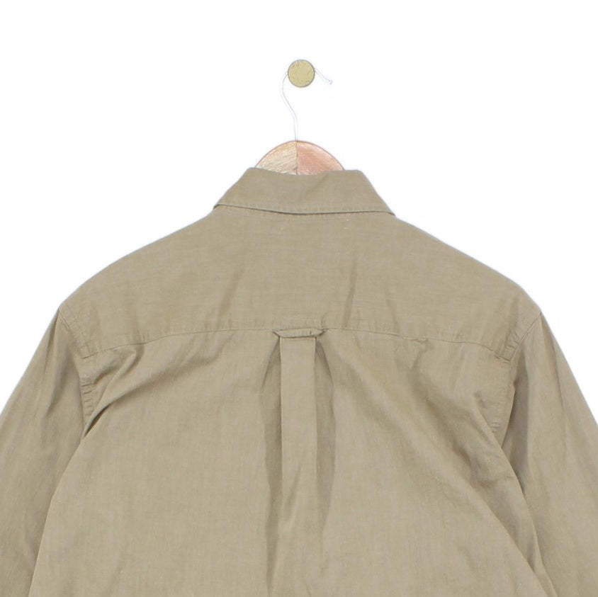 Mens Safari Shirt Long Sleeve Button Up Classic