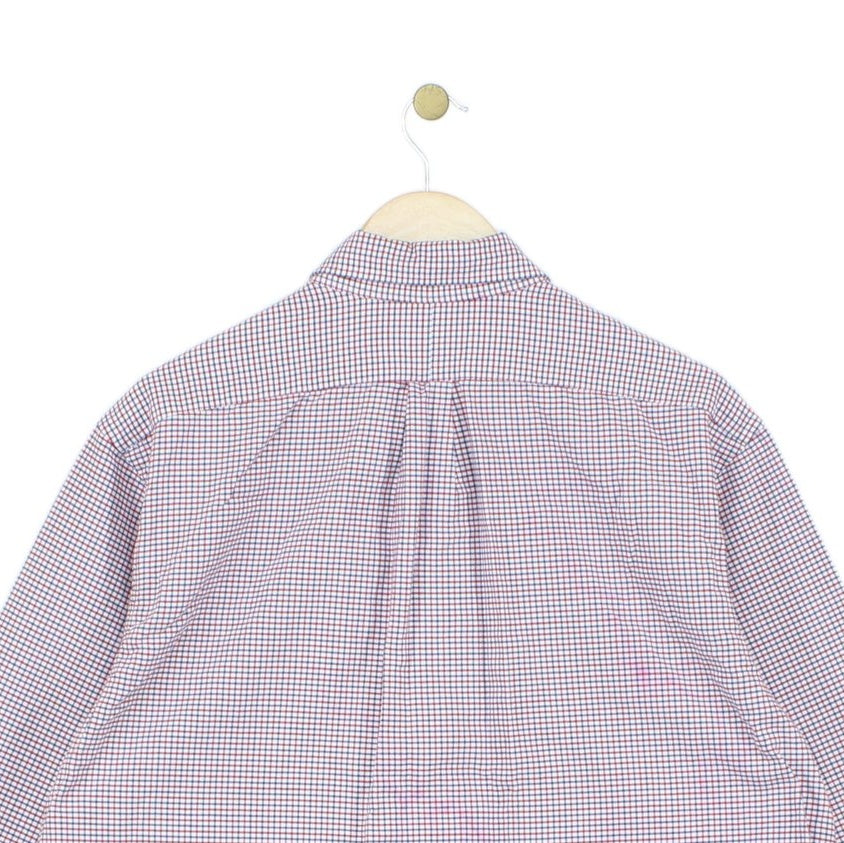Mens Check Shirt Long Sleeve Button Up