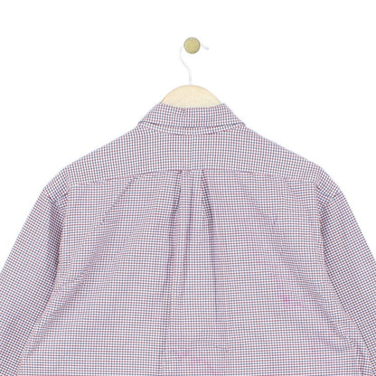 Mens Check Shirt Long Sleeve Button Up