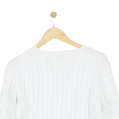Womens Cable Knit Jumper Crew Neck Classic