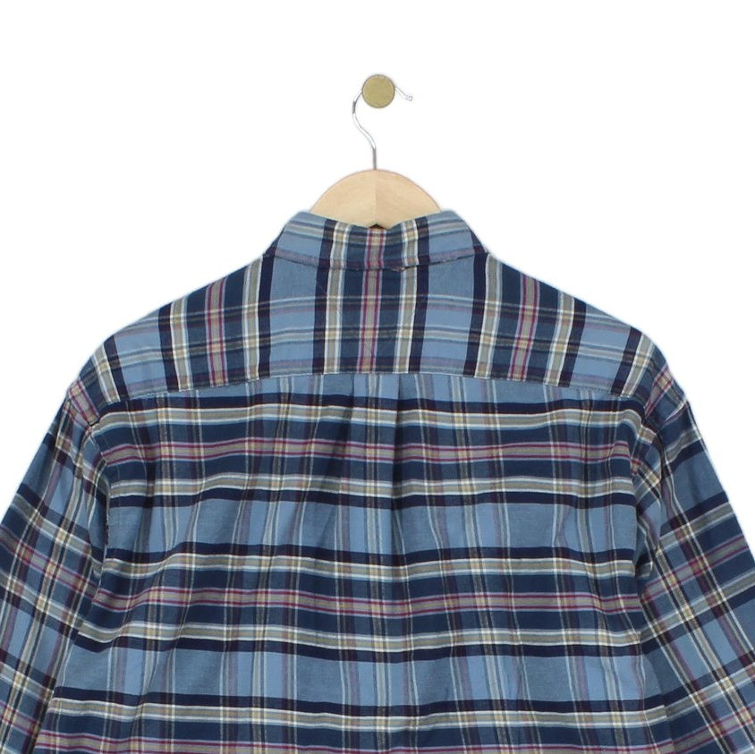Mens Plaid Shirt Long Sleeve Button Up