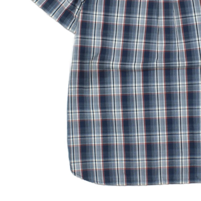 Mens Plaid Shirt Short Sleeve Outdoor